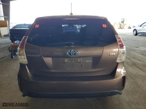 2015 Toyota Prius v Two with VIN JTDZN3EU9FJ031921, listed as a Copart auction lot 45972685 with 131,630 mi miles and Salvage Title. Bid and sale history available at carsss.com. Image 6.