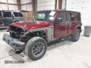 2021 Jeep Wrangler Unlimited Sport S with VIN 1C4HJXDN1MW596334, listed as a IAAI auction lot 41730278 with 64,126 mi miles and . Bid and sale history available at DreamBid. Image 19.
