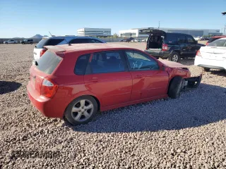 2007 Kia Spectra with VIN KNAFE161175005560, listed as a Copart auction lot 42368135 with 190,987 mi miles and Salvage Title. Bid and sale history available at carsss.com. Image 3.