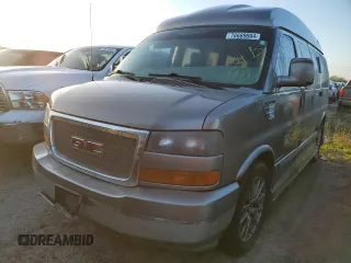 2012 GMC Savana Cargo Van YF7 Upfitter with VIN 1GDS7DC49C1111120, listed as a Copart auction lot 76689004 with 76,889 mi miles and Non Repairable. Bid and sale history available at carsss.com. Image 1.