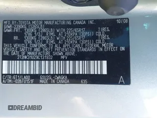 2009 Lexus RX 350 with VIN 2T2HK31U29C131932, listed as a IAAI auction lot 42030153 with 193,086 mi miles and . Bid and sale history available at DreamBid. Image 9.
