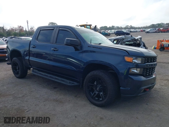 2020 Chevrolet Silverado 1500 Custom with VIN 3GCPWBEH3LG172322, listed as a IAAI auction lot 41496946 with 52,312 mi miles. Bid and sale history available at carsss.com. Image 1.