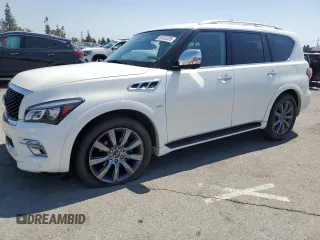 2017 Infiniti QX80 Signature Edition with VIN JN8AZ2NE6H9158378, listed as a Copart auction lot 52432335 with 89,037 mi miles and Salvage title. Bid and sale history available at DreamBid. Image 1.