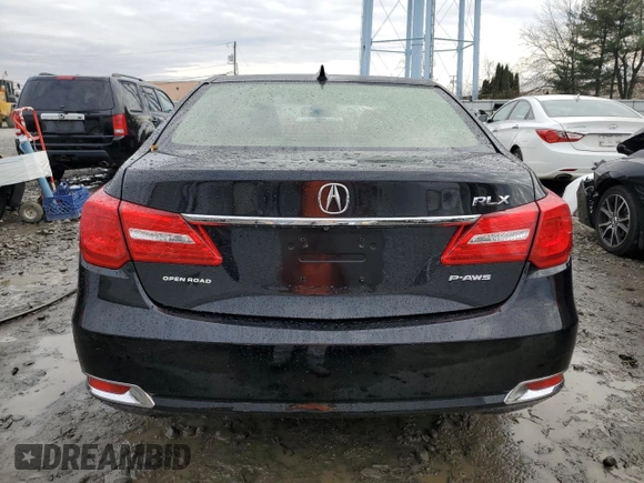 2015 Acura RLX Tech Pkg with VIN JH4KC1F50FC000420, listed as a Copart auction lot 81110914 with 91,359 mi miles and Salvage Title. Bid and sale history available at carsss.com. Image 6.