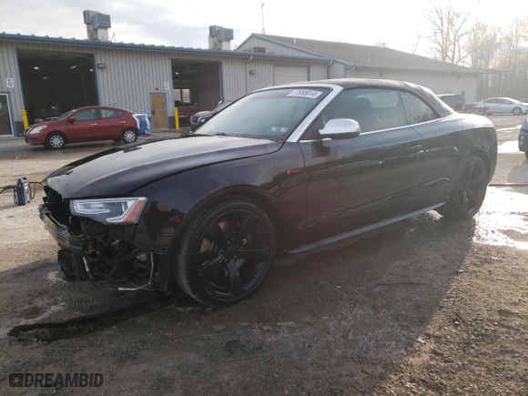 2015 Audi S5 Premium Plus with VIN WAUCGAFH2FN008637, listed as a Copart auction lot 77858014 with 119,828 mi miles and Salvage Title. Bid and sale history available at carsss.com. Image 1.
