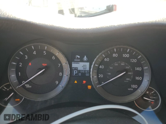 2011 Infiniti M37 with VIN JN1BY1AR8BM370552, listed as a Copart auction lot 77943874 with 199,187 mi miles and Salvage Title. Bid and sale history available at carsss.com. Image 9.