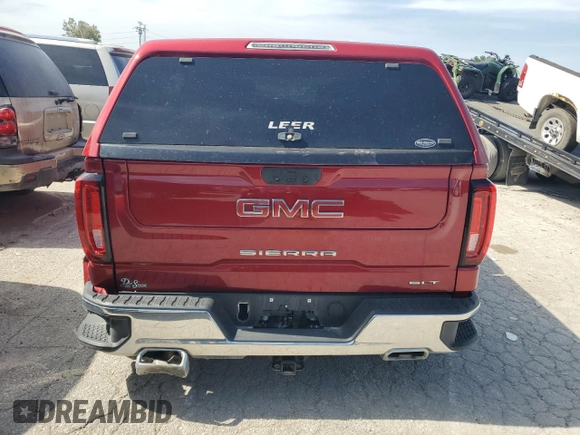 2022 GMC Sierra 1500 Limited SLT with VIN 3GTU9DEDXNG211591, listed as a Copart auction lot 68378384 with 20,016 mi miles and Salvage Title. Bid and sale history available at carsss.com. Image 6.