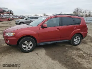 2011 Mitsubishi Outlander ES with VIN JA4AS2AW7BU608763, listed as a Copart auction lot 50945575 with 190,856 mi miles and Clean Title. Bid and sale history available at carsss.com. Image 1.
