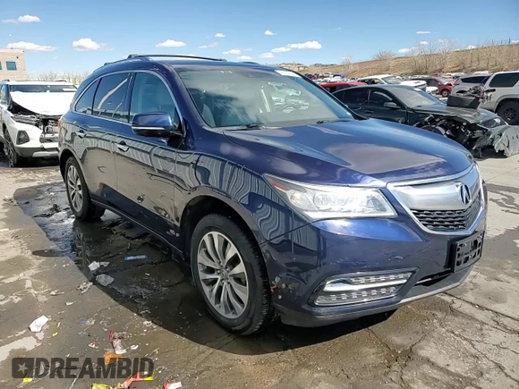 2014 Acura MDX Tech Pkg with VIN 5FRYD4H45EB005739, listed as a Copart auction lot 46707585 with 85,789 mi miles and Salvage Title. Bid and sale history available at carsss.com. Image 14.