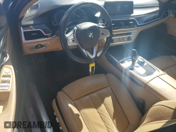 2018 BMW 7 Series 740i with VIN WBA7E2C53JG743115, listed as a Copart auction lot 73362103 with 57,789 mi miles. Bid and sale history available at carsss.com. Image 8.