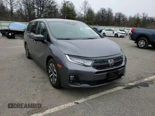 2025 Honda Odyssey EX-L with VIN 5FNRL6H63SB004123, listed as a Copart auction lot 87282314 with 3,854 mi miles and Salvage Title. Bid and sale history available at carsss.com. Image 12.