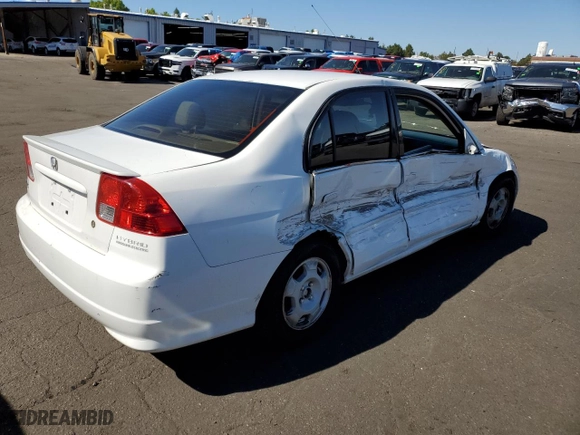 2004 Honda Civic with VIN JHMES96694S017274, listed as a Copart auction lot 73058184 with 181,816 mi miles and Salvage Title. Bid and sale history available at carsss.com. Image 3.