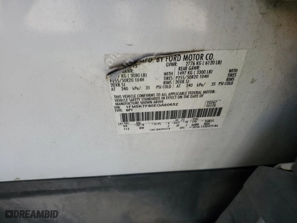 2014 Ford Explorer Limited with VIN 1FM5K7F80EGA60652, listed as a Copart auction lot 45896435 with 199,044 mi miles and Salvage Title. Bid and sale history available at carsss.com. Image 14.