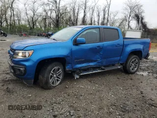 2021 Chevrolet Colorado 2WD LT z VIN 1GCGSCEN9M1200406, wystawiony jako Copart lot #52091735 z przebiegiem 70 501 mil mil oraz Szkoda całkowita • Salvage title. Historia ofert i sprzedaży dostępna na DreamBid. Obrazek 1.