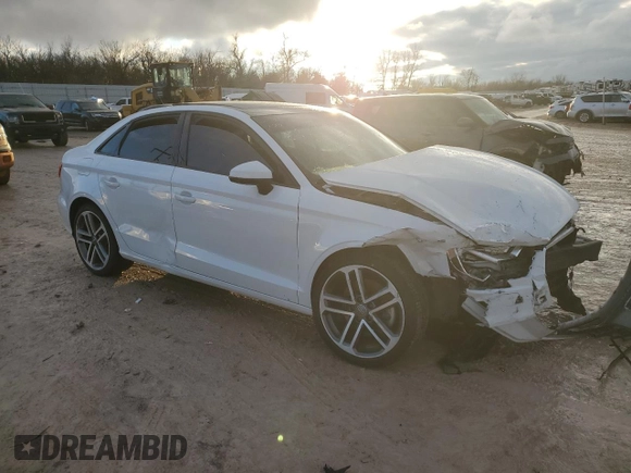 2018 Audi A3 Sedan Premium with VIN WAUAUGFF2J1000572, listed as a Copart auction lot 81092913 with 0 mi miles. Bid and sale history available at carsss.com. Image 4.