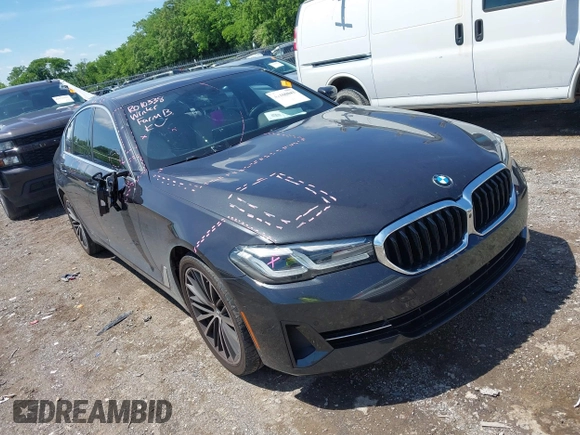 2021 BMW 5 Series 540i xDrive with VIN WBA73BJ02MWW93833, listed as a IAAI auction lot 42160043 with 59,779 mi miles and . Bid and sale history available at DreamBid. Image 1.
