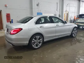 2021 Mercedes-Benz C 300 with VIN W1KWF8EBXMR636515, listed as a Copart auction lot 55797345 with 48,956 mi miles and Salvage title. Bid and sale history available at DreamBid. Image 3.