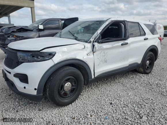 2020 Ford Police Interceptor Utility with VIN 1FM5K8AB1LGD18814, listed as a Copart auction lot 46196305 with 80,132 mi miles and Non Repairable. Bid and sale history available at carsss.com. Image 1.