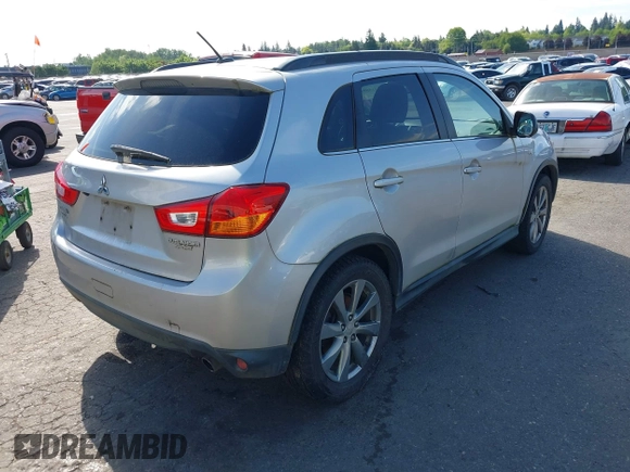2013 Mitsubishi Outlander Sport LE with VIN 4A4AR5AU2DE022494, listed as a IAAI auction lot 42158945 with 130,739 mi miles. Bid and sale history available at carsss.com. Image 4.