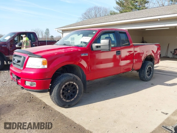 2005 Ford F-150 STX with VIN 1FTRX14W35NA68052, listed as a IAAI auction lot 41768704 with 146,336 mi miles. Bid and sale history available at carsss.com. Image 2.