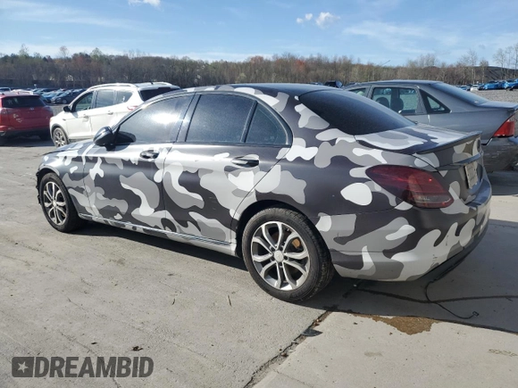 2016 Mercedes-Benz C 300 Luxury with VIN 55SWF4KB9GU118427, listed as a Copart auction lot 53744515 with 92,996 mi miles and Salvage title. Bid and sale history available at DreamBid. Image 2.