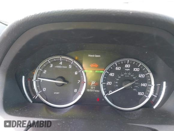 2015 Acura TLX V6 Advance with VIN 19UUB3F70FA006340, listed as a IAAI auction lot 41501312 with 151,517 mi miles. Bid and sale history available at carsss.com. Image 7.