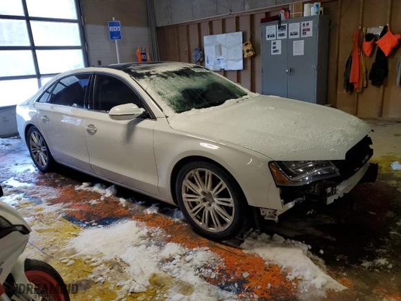 2013 Audi A8 L 3.0L with VIN WAURGAFD9DN032972, listed as a Copart auction lot 87994705 with 126,798 mi miles and Salvage Title. Bid and sale history available at carsss.com. Image 4.