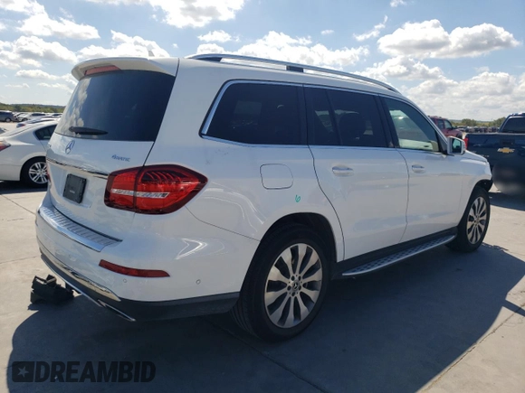 2018 Mercedes-Benz GLS 450 with VIN 4JGDF6EE0JB012531, listed as a Copart auction lot 68900144 with 52,744 mi miles and Salvage Title. Bid and sale history available at DreamBid. Image 3.