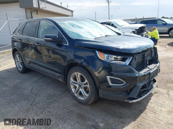 2017 Ford Edge Titanium with VIN 2FMPK4K99HBB57818, listed as a IAAI auction lot 42072809 with 113,124 mi miles. Bid and sale history available at carsss.com. Image 1.