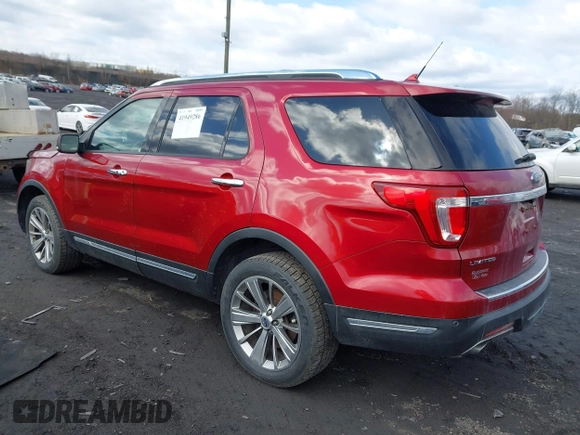 2018 Ford Explorer Limited with VIN 1FM5K8FH4JGA95498, listed as a IAAI auction lot 41949286 with 107,562 mi miles and . Bid and sale history available at carsss.com. Image 3.