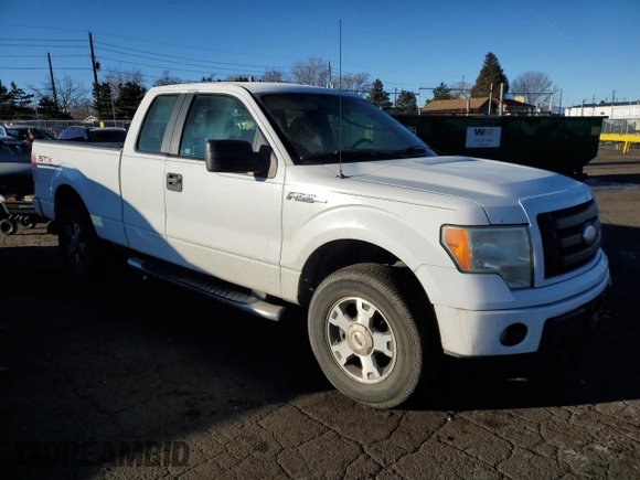 2009 Ford F-150 STX with VIN 1FTRX14W89KC77987, listed as a Copart auction lot 43269225 with 254,567 mi miles and Salvage title. Bid and sale history available at DreamBid. Image 4.