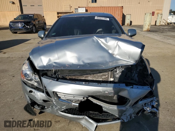 2013 Volvo S60 T5 with VIN YV1612FH8D2185774, listed as a Copart auction lot 46322195 with 60,560 mi miles and Salvage Title. Bid and sale history available at carsss.com. Image 5.