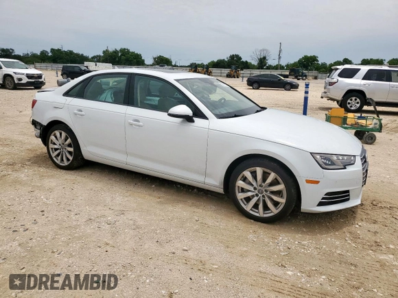 2017 Audi A4 Premium with VIN WAUGNAF41HN019796, listed as a Copart auction lot 58241845 with 56,141 mi miles and Salvage title. Bid and sale history available at DreamBid. Image 4.