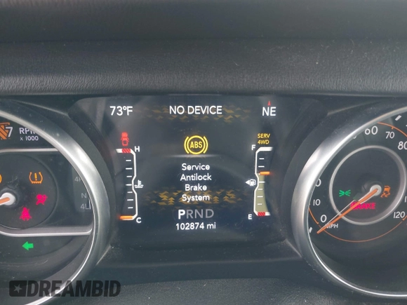 2020 Jeep Gladiator Overland with VIN 1C6HJTFG0LL169628, listed as a IAAI auction lot 42476729 with 102,874 mi miles and . Bid and sale history available at DreamBid. Image 7.
