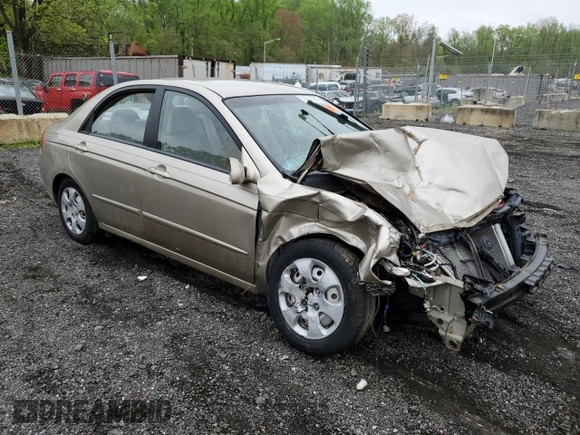 2007 Kia Spectra EX with VIN KNAFE121975420017, listed as a Copart auction lot 51553304 with 96,897 mi miles and Non Repairable. Bid and sale history available at DreamBid. Image 4.