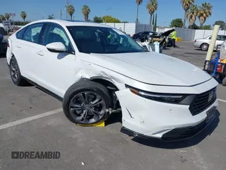 2025 Honda Accord EX-L with VIN 1HGCY2F6XSA016962, listed as a IAAI auction lot 42095126 with 3,122 mi miles and . Bid and sale history available at DreamBid. Image 1.