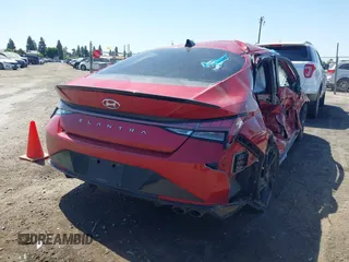 2021 Hyundai Elantra N Line z VIN KMHLR4AF7MU147407, wystawiony jako IAAI lot #42313077 z przebiegiem 124 298 mil mil oraz . Historia ofert i sprzedaży dostępna na DreamBid. Obrazek 4.