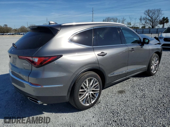 2022 Acura MDX w/Advance Package with VIN 5J8YE1H81NL047890, listed as a Copart auction lot 46604415 with 52,117 mi miles and Salvage Title. Bid and sale history available at carsss.com. Image 3.