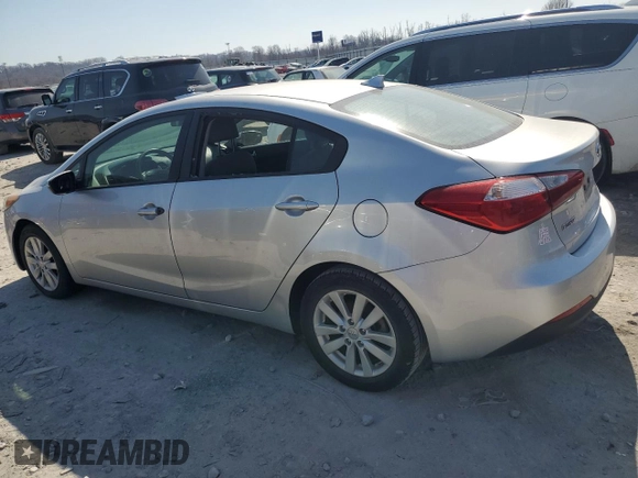 2014 Kia Forte LX with VIN KNAFX4A67E5241741, listed as a Copart auction lot 48578745 with 107,668 mi miles and Clean Title. Bid and sale history available at carsss.com. Image 2.