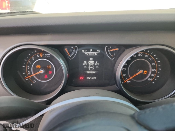 2018 Jeep Wrangler Unlimited Sport S with VIN 1C4HJXDG5JW163919, listed as a Copart auction lot 76701304 with 49,216 mi miles and Salvage Title. Bid and sale history available at carsss.com. Image 9.