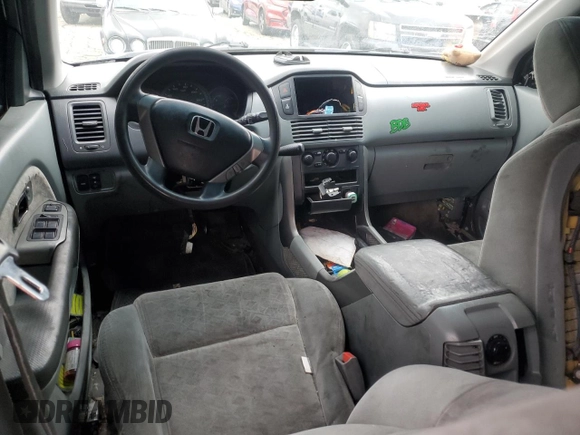 2005 Honda Pilot LX with VIN 2HKYF18155H525957, listed as a Copart auction lot 43411845 with Not provided miles and Salvage title. Bid and sale history available at DreamBid. Image 8.