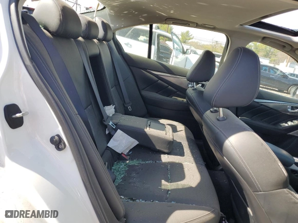 2019 Infiniti Q50 3.0t LUXE with VIN JN1EV7AR4KM550667, listed as a Copart auction lot 47466485 with 40,926 mi miles and Salvage Title. Bid and sale history available at carsss.com. Image 10.