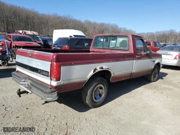 1993 Ford 1/2 Ton Trucks with VIN 1FTDF15N0PNA98812, listed as a Copart auction lot 48170045 with 0 mi miles and Salvage Title. Bid and sale history available at carsss.com. Image 3.