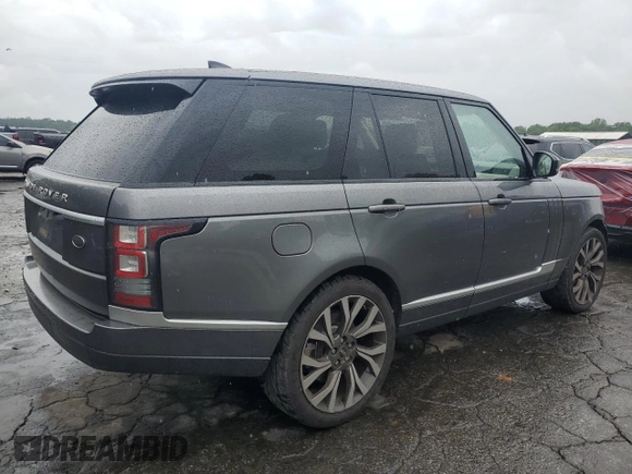 2017 Land Rover Range Rover HSE with VIN SALGS2FV2HA341048, listed as a Copart auction lot 58291295 with 135,135 mi miles and Salvage title. Bid and sale history available at DreamBid. Image 3.