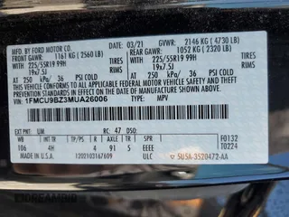 2021 Ford Escape SE Hybrid with VIN 1FMCU9BZ3MUA26006, listed as a Copart auction lot 55714155 with 99,786 mi miles and Salvage title. Bid and sale history available at DreamBid. Image 14.
