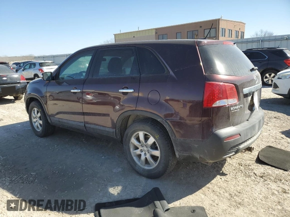 2012 Kia Sorento LX with VIN 5XYKT3A15CG288024, listed as a Copart auction lot 48458575 with 110,643 mi miles and Salvage Title. Bid and sale history available at carsss.com. Image 2.