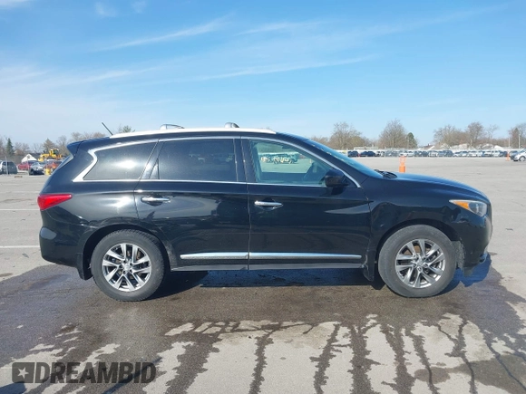2015 Infiniti QX60 with VIN 5N1AL0MM9FC508107, listed as a IAAI auction lot 41918441 with 141,418 mi miles. Bid and sale history available at carsss.com. Image 13.