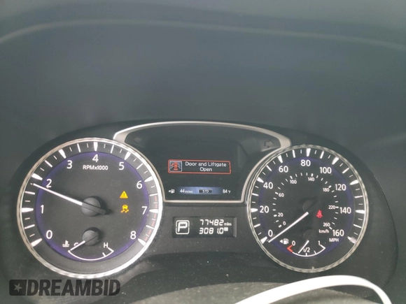 2013 Infiniti JX35 with VIN 5N1AL0MM1DC329248, listed as a Copart auction lot 58764914 with 77,482 mi miles and Salvage Title. Bid and sale history available at carsss.com. Image 9.