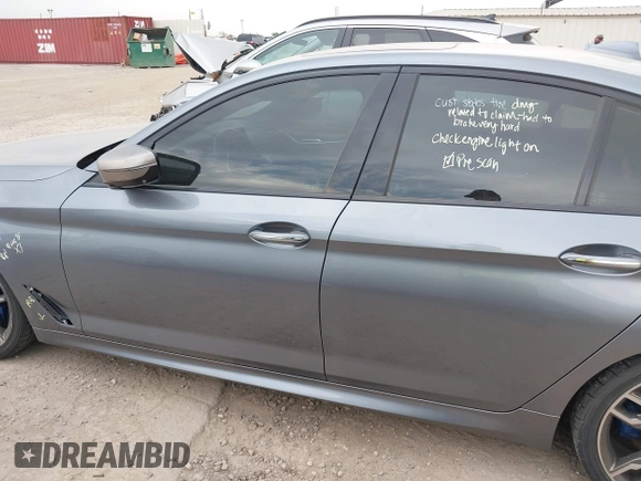 2018 BMW 5 Series M550i xDrive with VIN WBAJB9C55JB035694, listed as a IAAI auction lot 42122730 with 61,561 mi miles and . Bid and sale history available at DreamBid. Image 15.