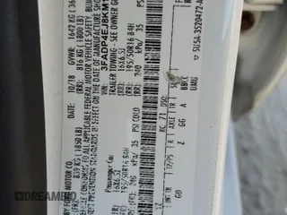 2019 Ford Fiesta SE with VIN 3FADP4EJ8KM107132, listed as a Copart auction lot 75043964 with 97,009 mi miles and Salvage Title. Bid and sale history available at carsss.com. Image 12.